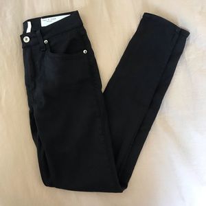 Rag and Bone High Rise Skinny Black Pants